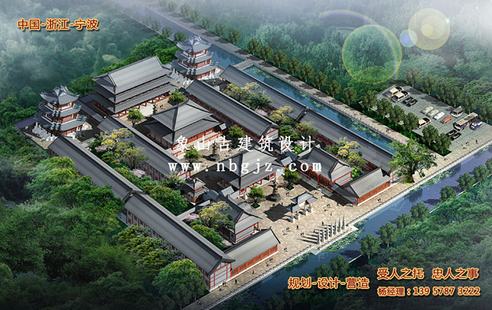 仿古建筑效果圖制作，3D渲染還原真實(shí)場景